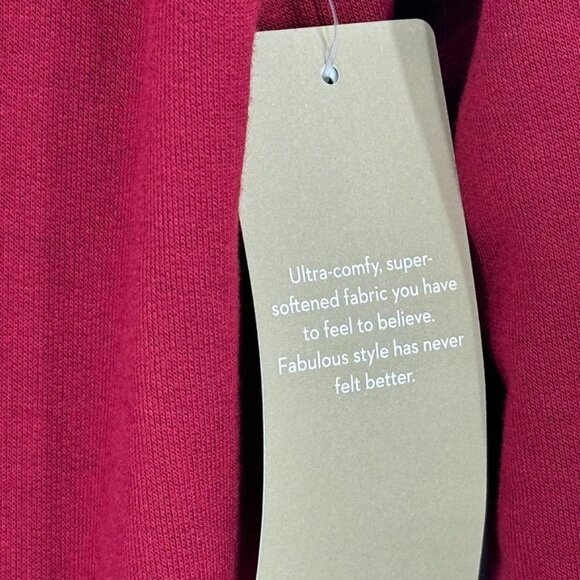 Chicos 1 Womens top Red Long Sleeve Button destail Size medium knit long sleeve - Picture 7 of 12